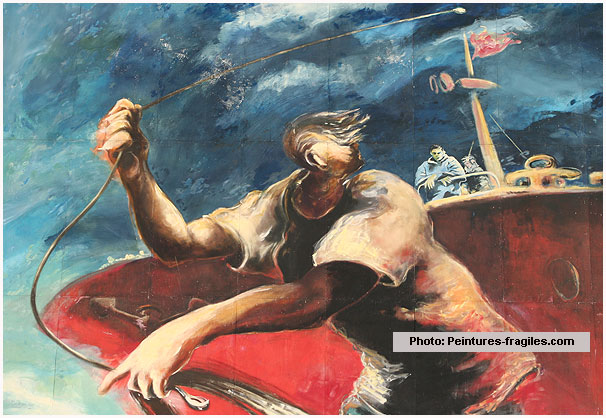 detail de la fresque de Paul Bloas